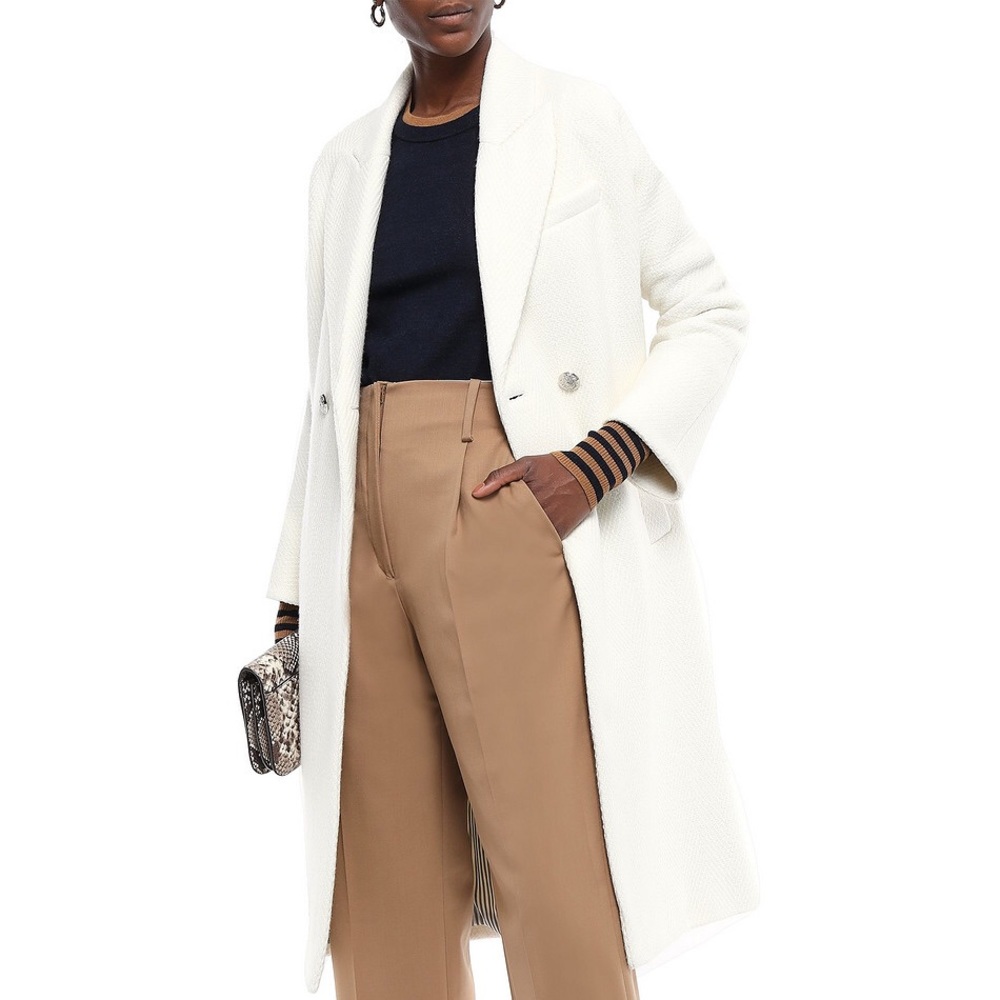 NWT $898 Veronica Beard Fiona double-breasted wool coat